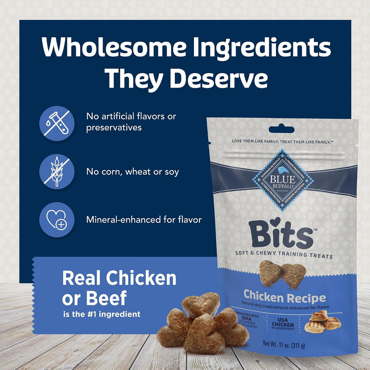 Blue Buffalo Bits Chicken Training Treats, 19 oz