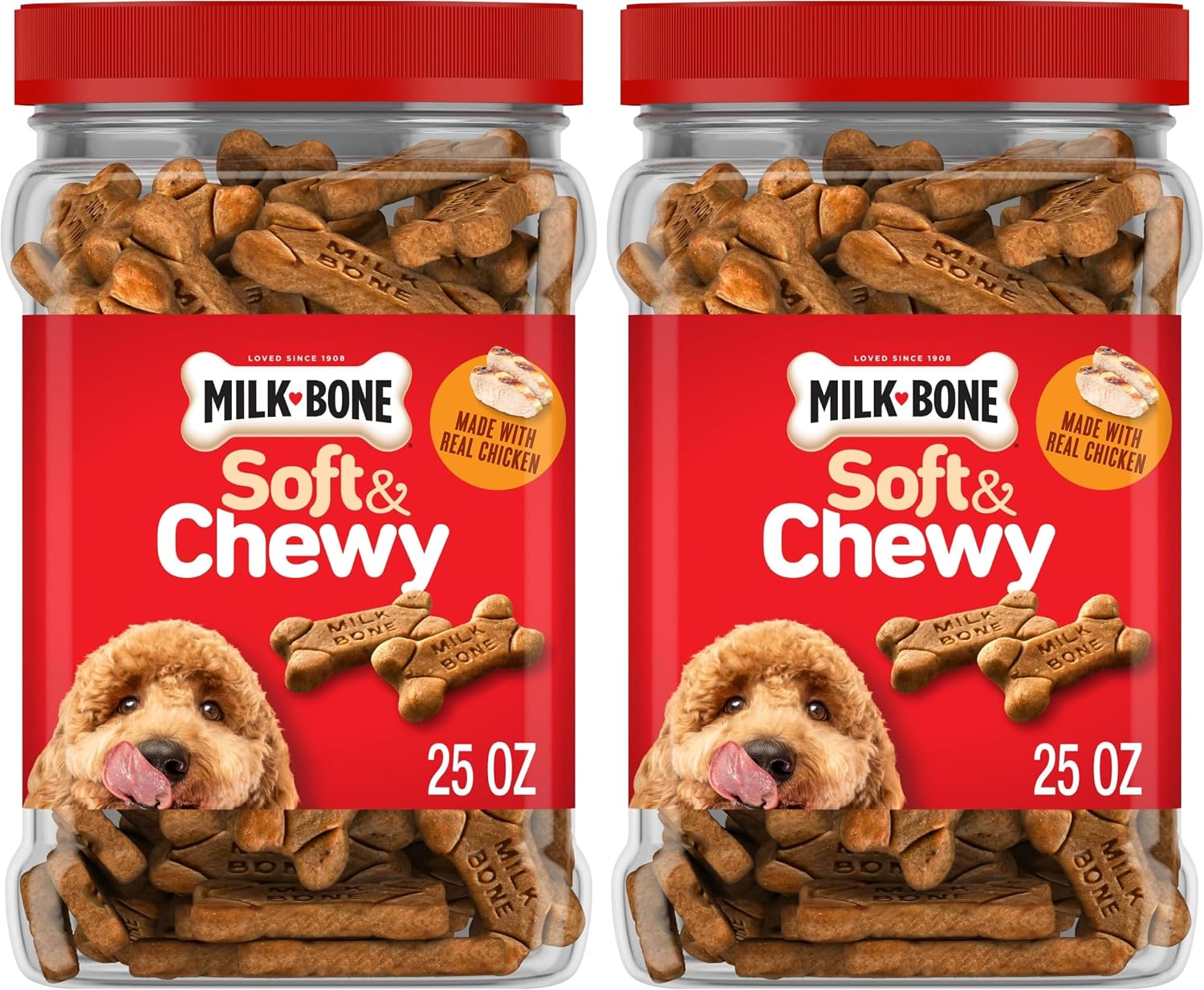 Milk-Bone Soft & Chewy Dog Treats, 25 Oz. Canister