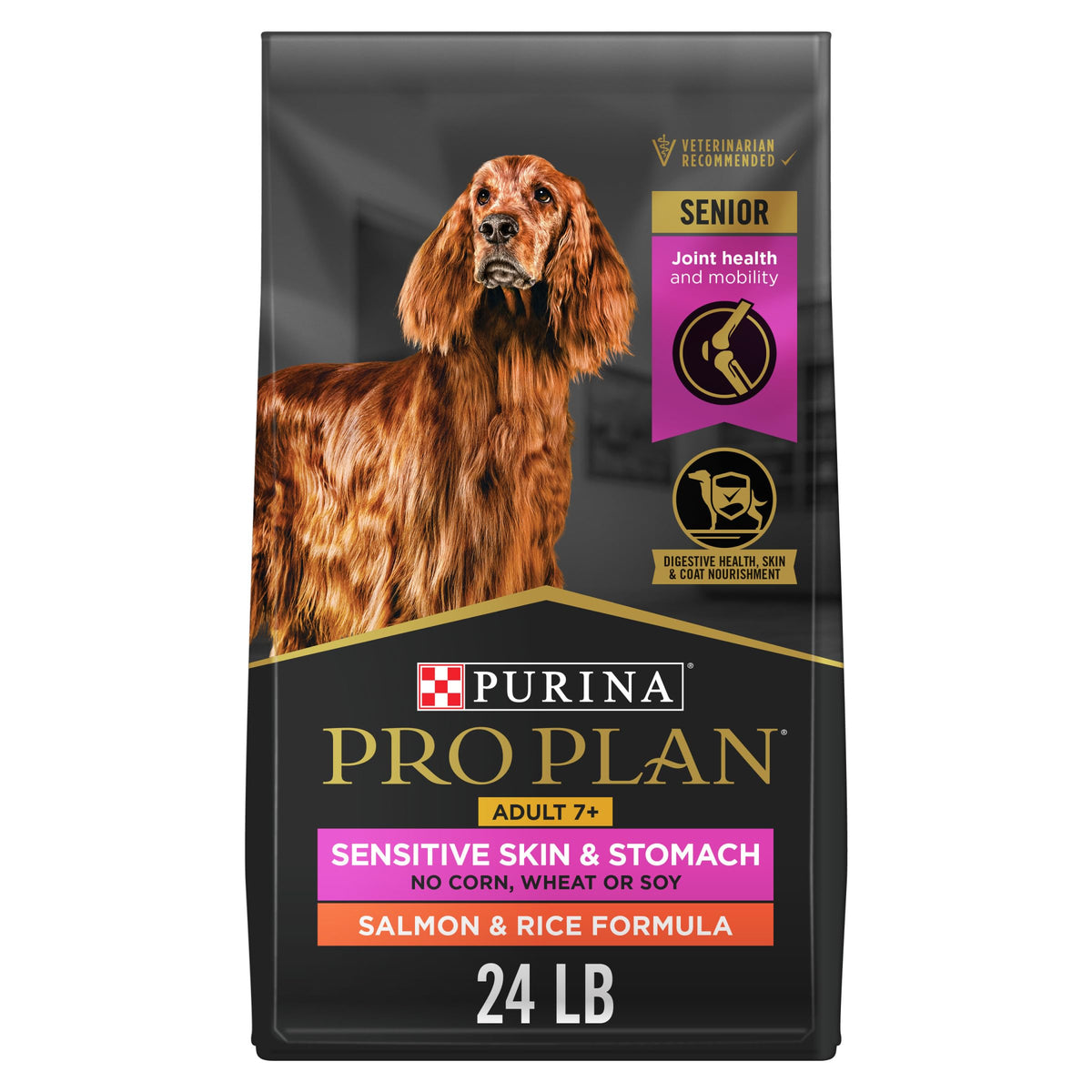 Purina Pro Plan Sensitive Skin & Stomach Dry Dog Food, Salmon, 30 lb Bag