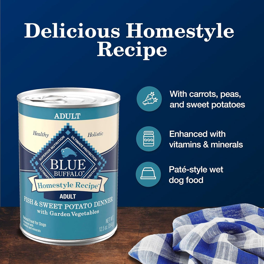 Blue Buffalo Homestyle Recipe Chicken Adult Wet Dog Food, 12.5 oz, 12 ct