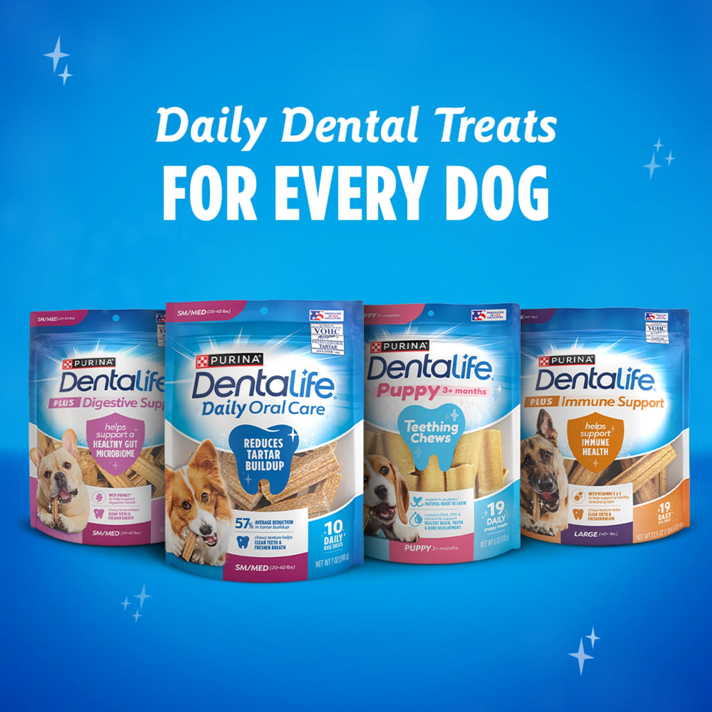 Dentalife Purina Daily Oral Care Dental Dog Treats for Large Dogs, 30 ct