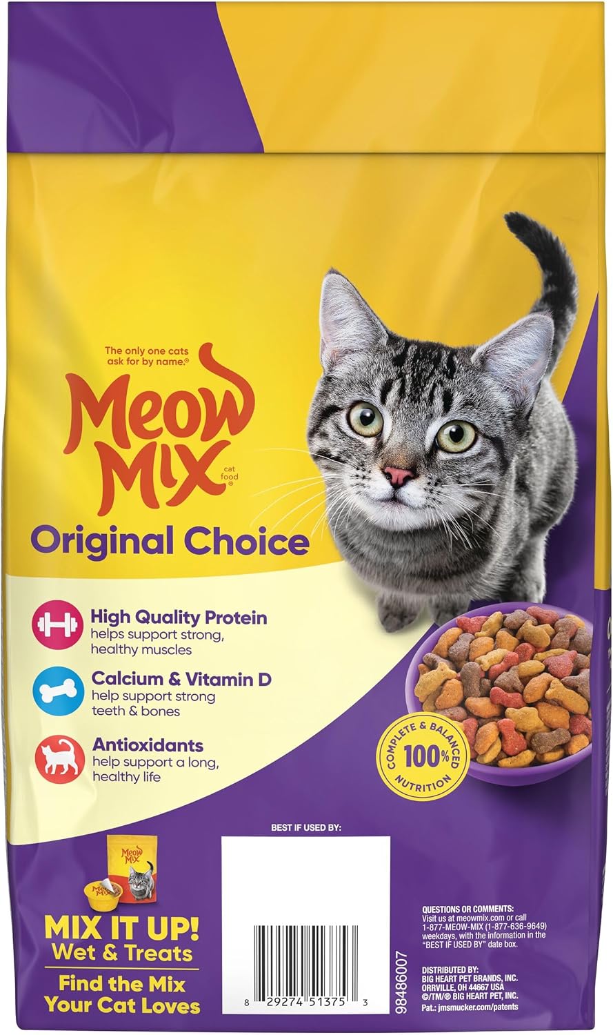 Meow Mix Original Choice Dry Cat Food, 6.3 Pound Bag