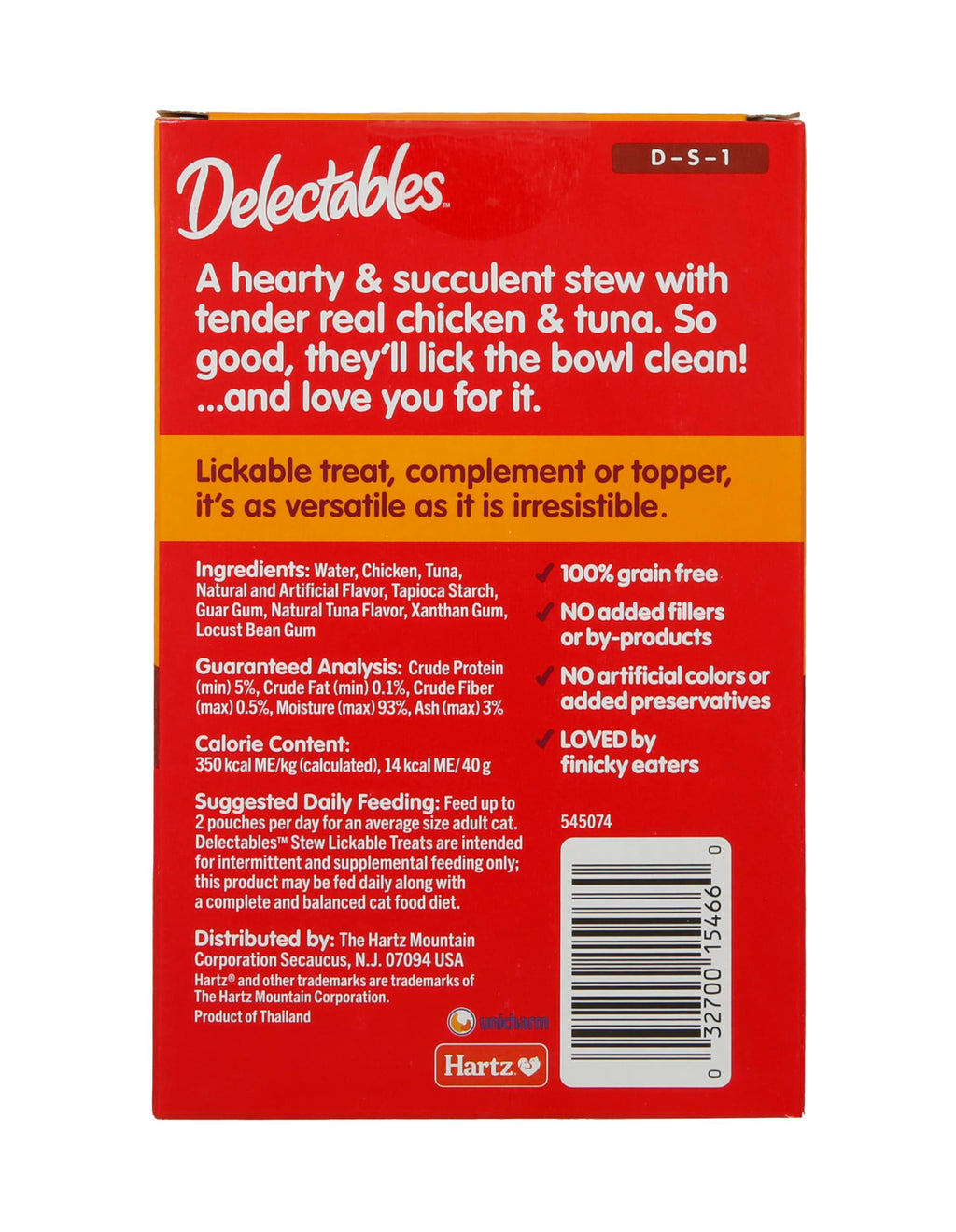 Delectables Lickable Treat Stew Wet Cat Treat Variety Pack, Food Topper, Hydrating, Grain-Free, No Fillers, No By-Products, No Added Preservatives, 1.4oz Pouch, 12ct