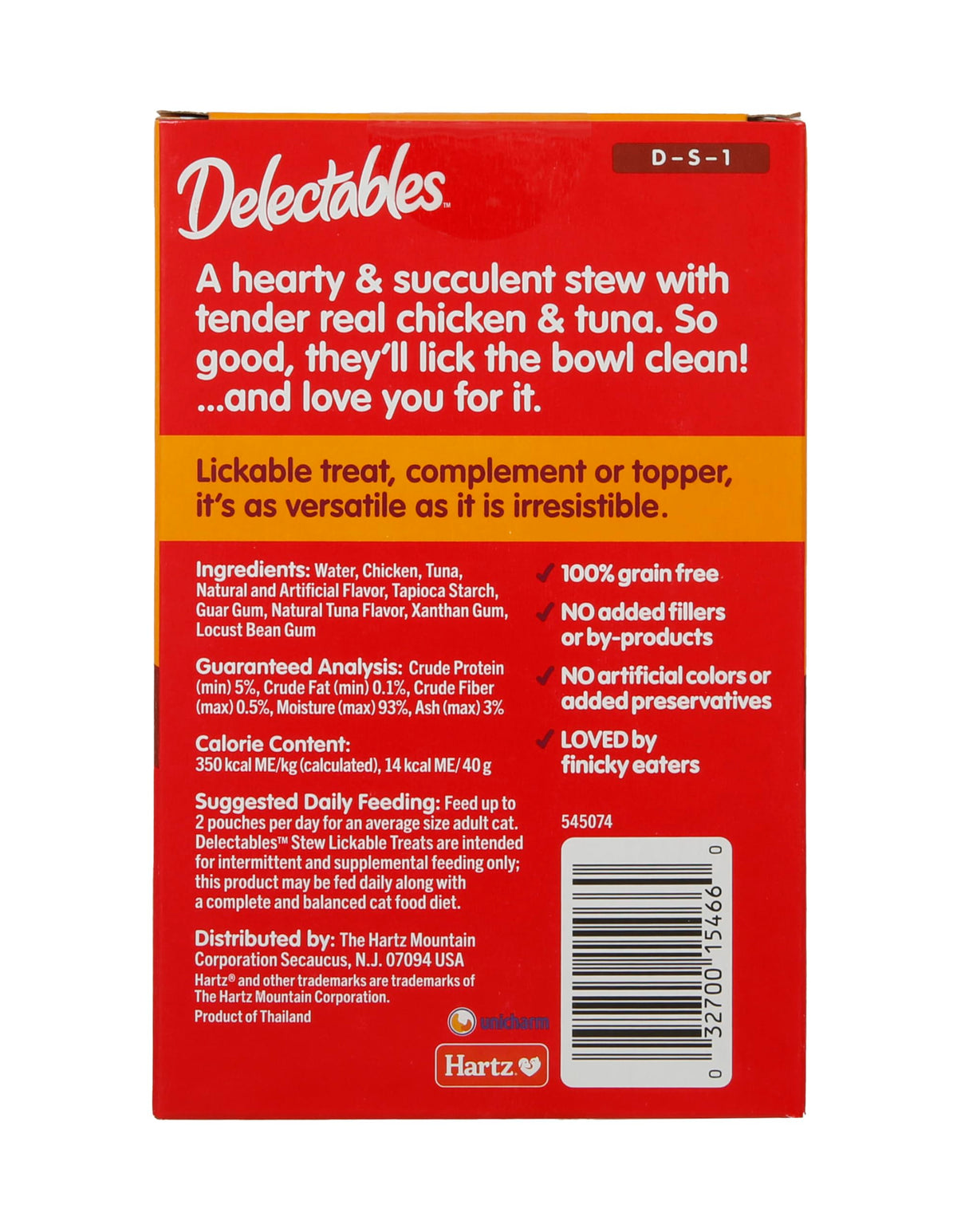Delectables Lickable Treat Stew Wet Cat Treat Variety Pack, Food Topper, Hydrating, Grain-Free, No Fillers, No By-Products, No Added Preservatives, 1.4oz Pouch, 12ct