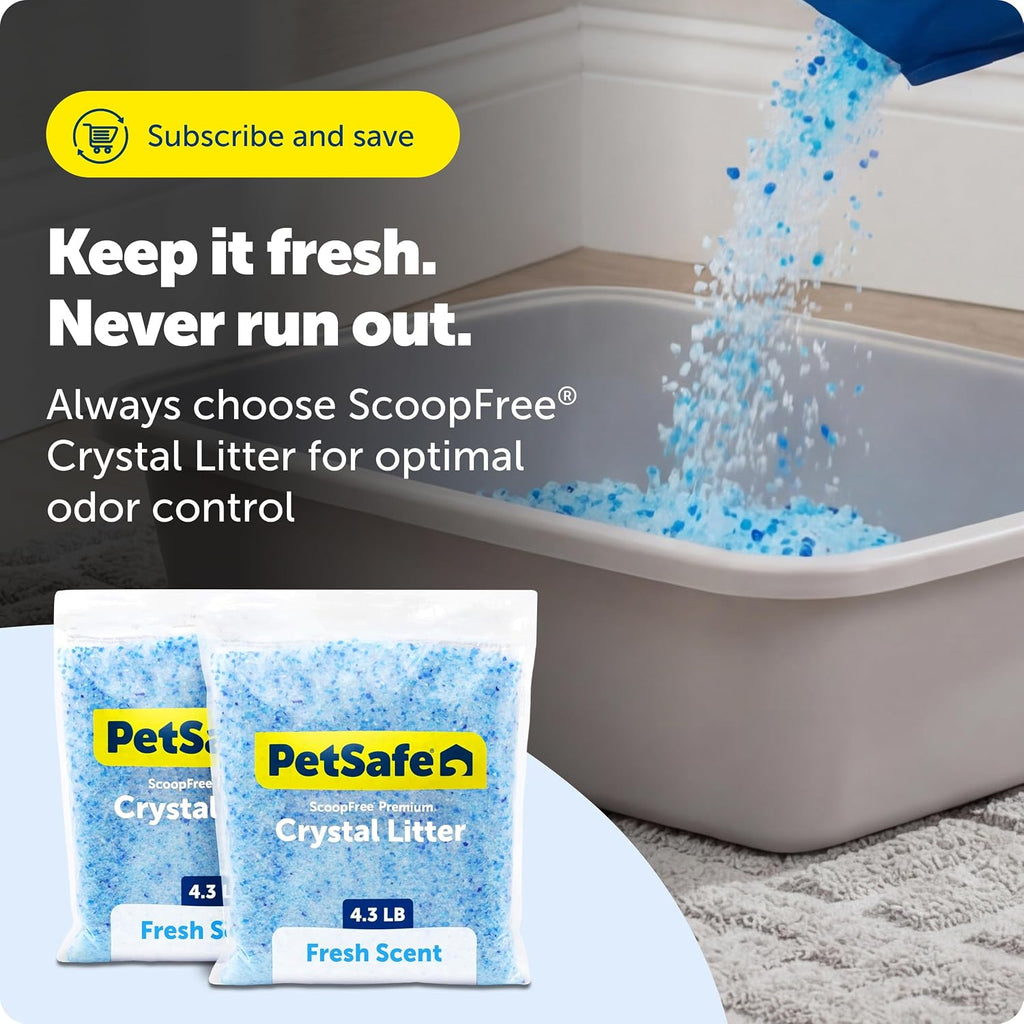 PetSafe ScoopFree Premium Crystal Litter, Lavender Scent, 4.3Lb Bag, 2 Pack
