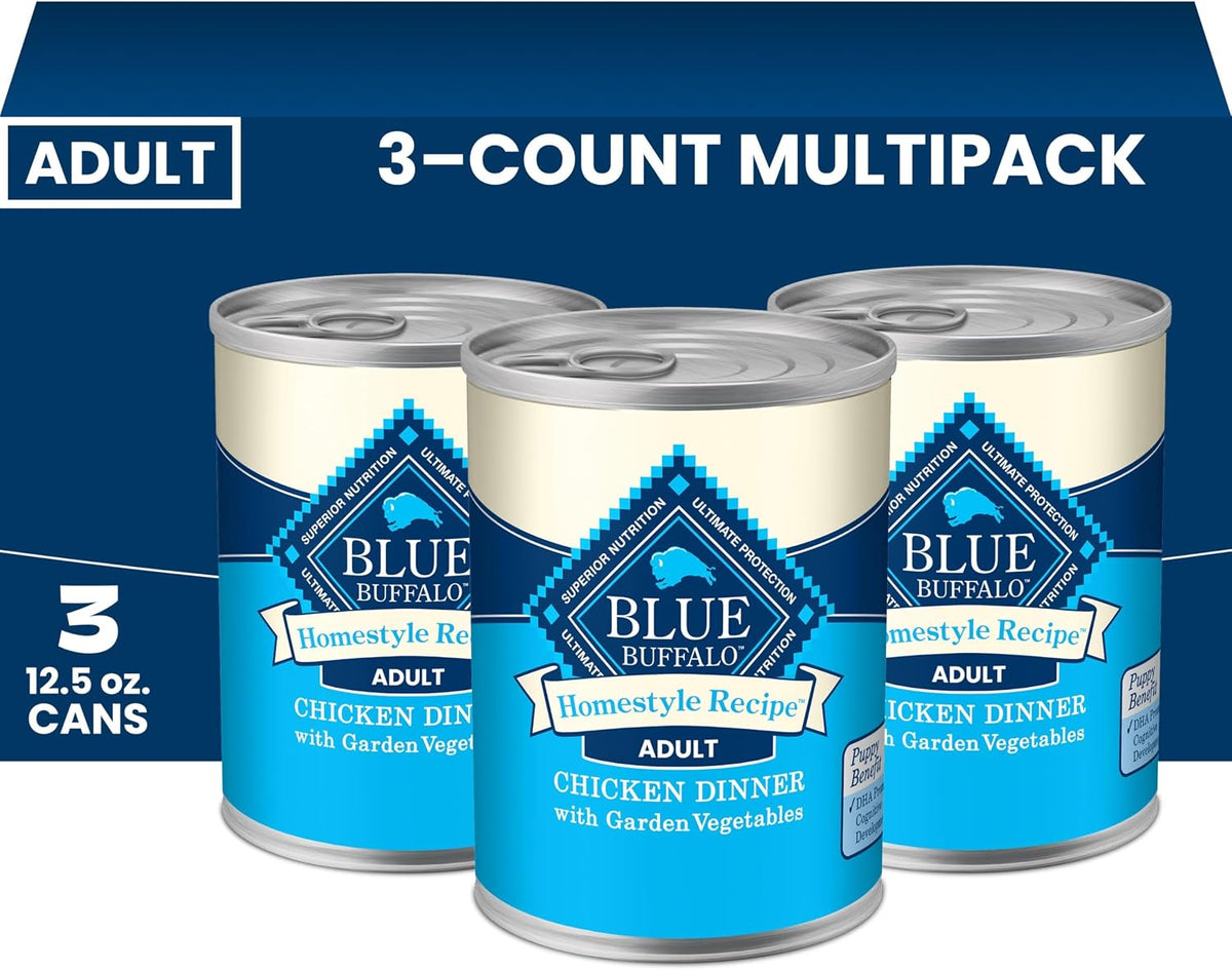 Blue Buffalo Homestyle Recipe Chicken Adult Wet Dog Food, 12.5 oz, 12 ct