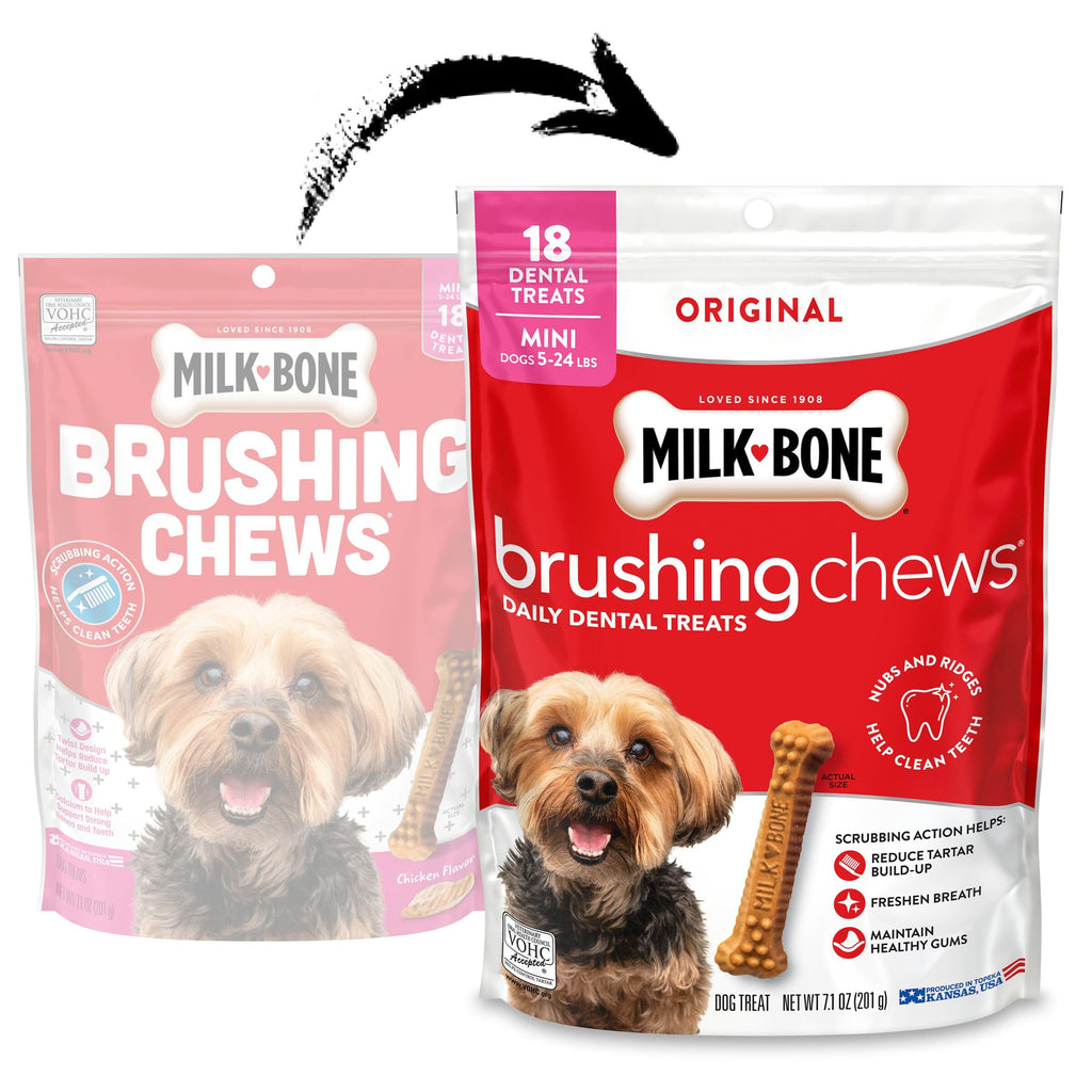 Milk-Bone Brushing Chews, Small/Medium, Original Flavor, 35 Dental Treats