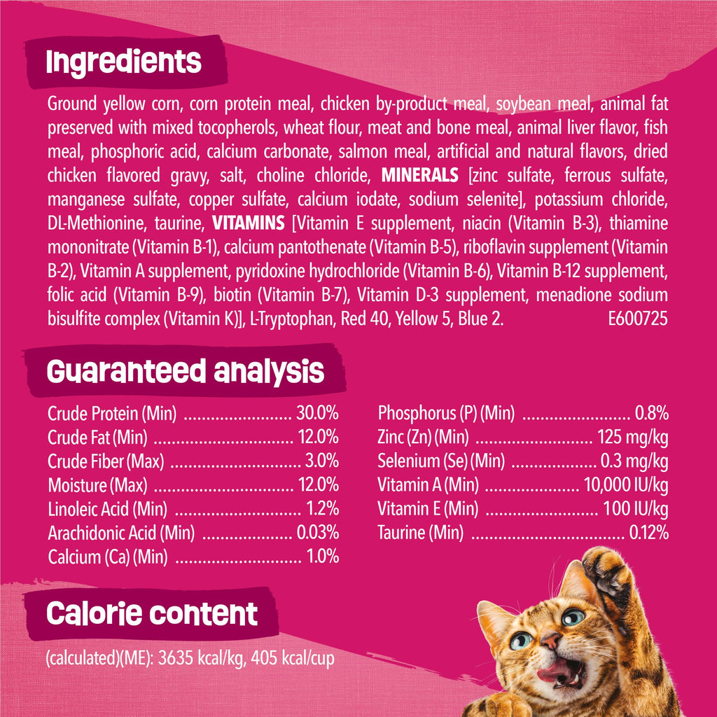 Purina Friskies Gravy Swirlers With Flavors of Chicken, Salmon and Gravy Dry Cat Food - 3.15 lb. Bag