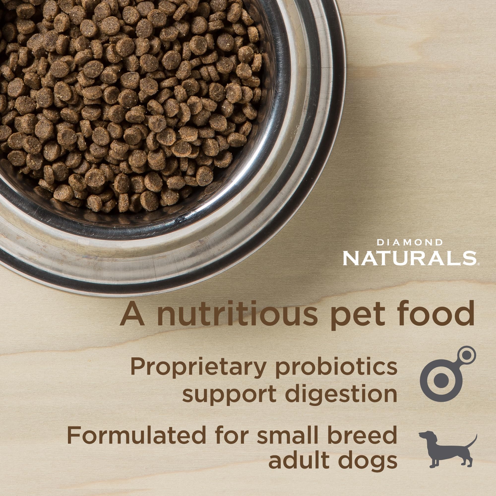 DIAMOND NATURALS Adult Dry Dog Food, Lamb Meal & Rice, 6lb