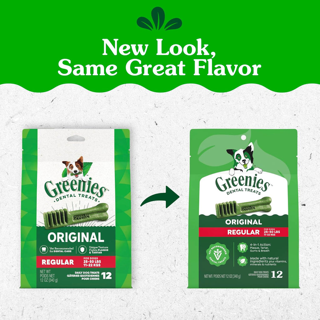 Greenies Regular Dental Dog Treats, Original Chicken Flavor, 36 Count