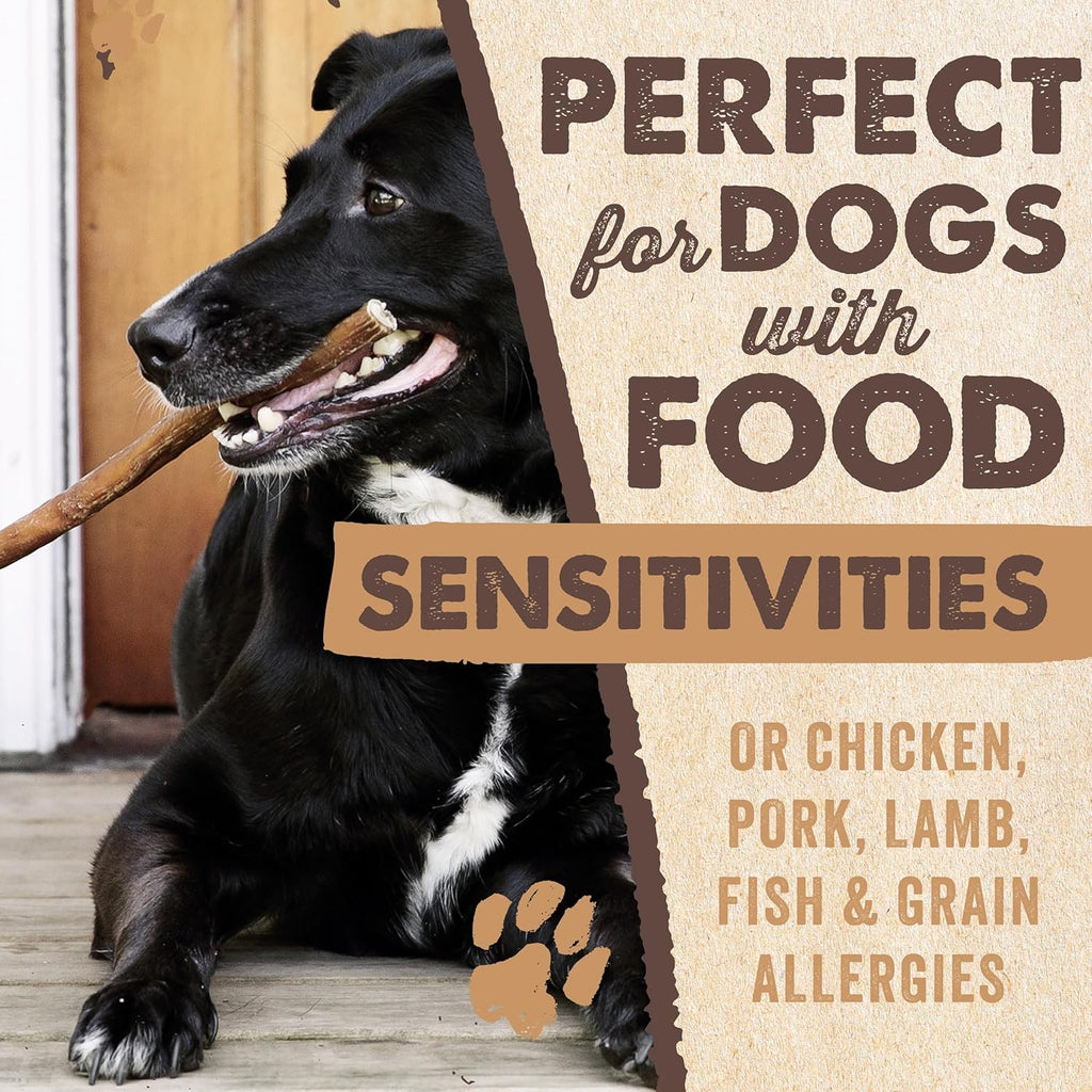 Mighty Paw 12" Bully Sticks for Dogs - Large, Medium and Small Breeds Chew
