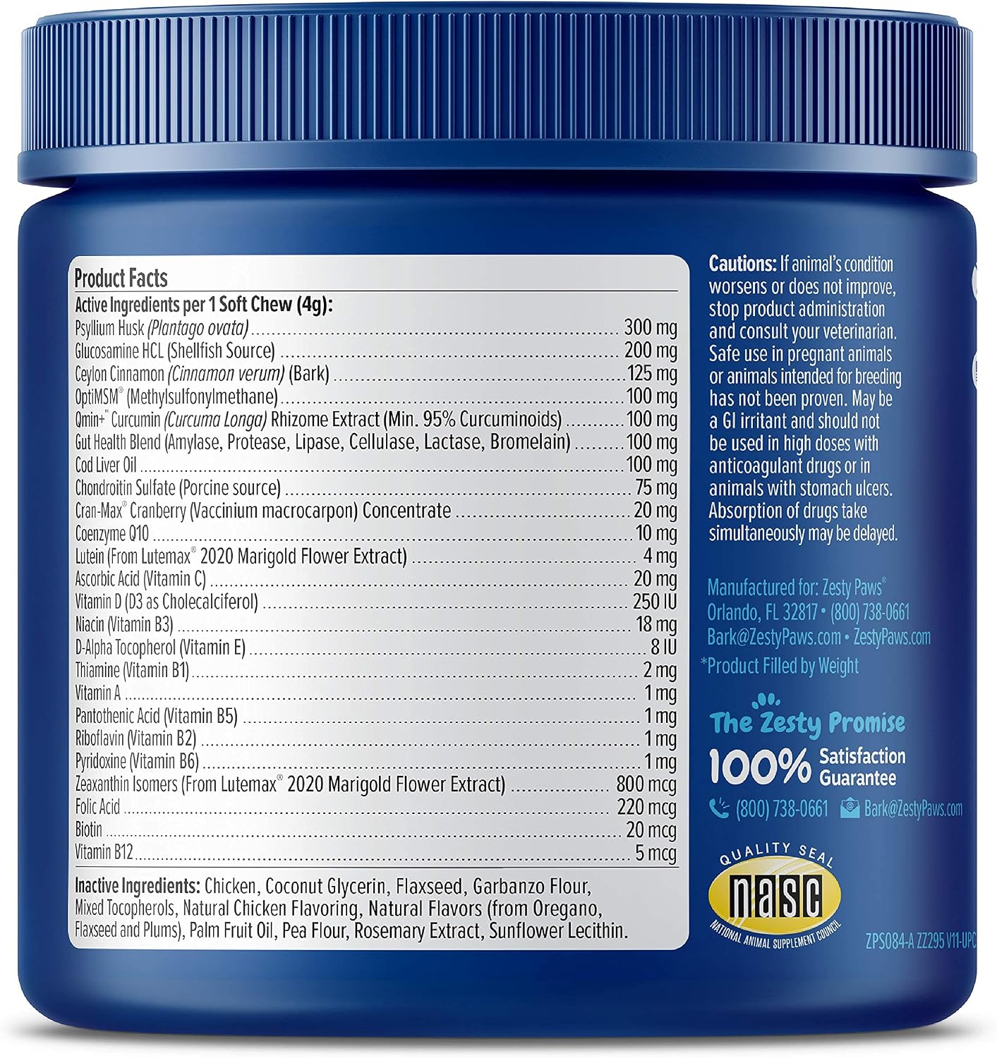 Zesty Paws Dog Vitamins - Dog Multivitamin Chews, Bison, 90 Ct