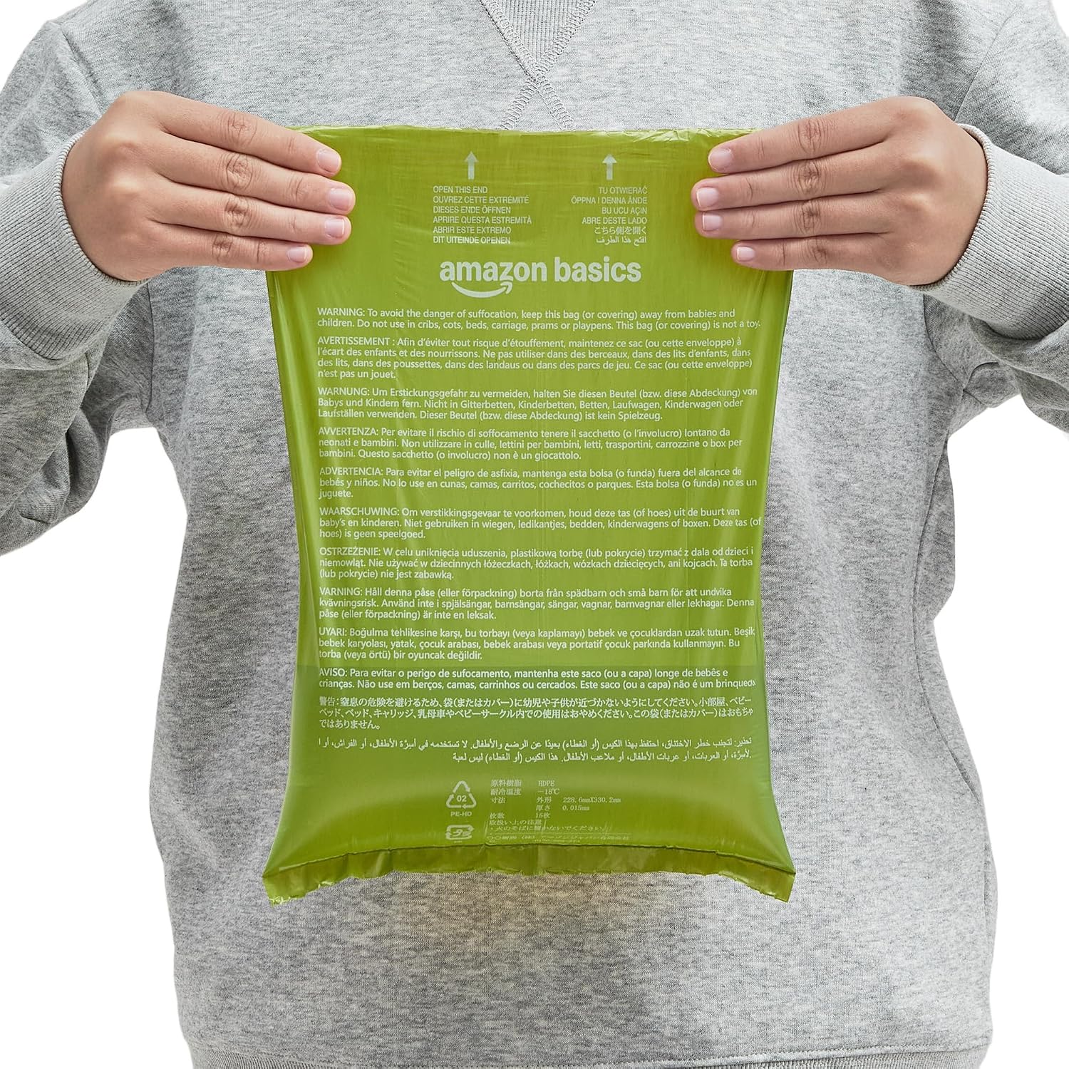 Amazon Basics Dog Poop Bags, 120 Count, Enhanced for Guaranteed Leakproof, Unscented, Green