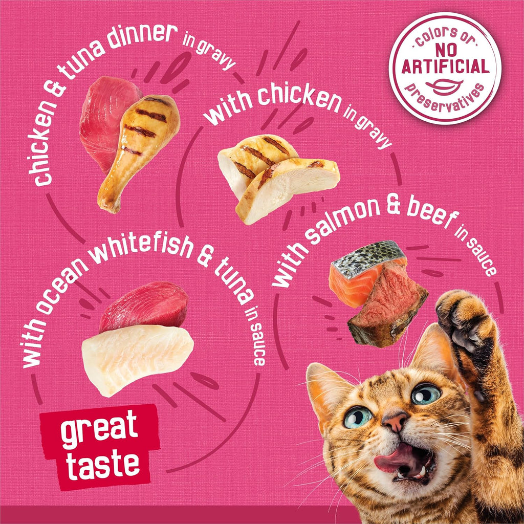 Purina Friskies Prime Filets Cat Food Variety Pack, 48 Ct Cans