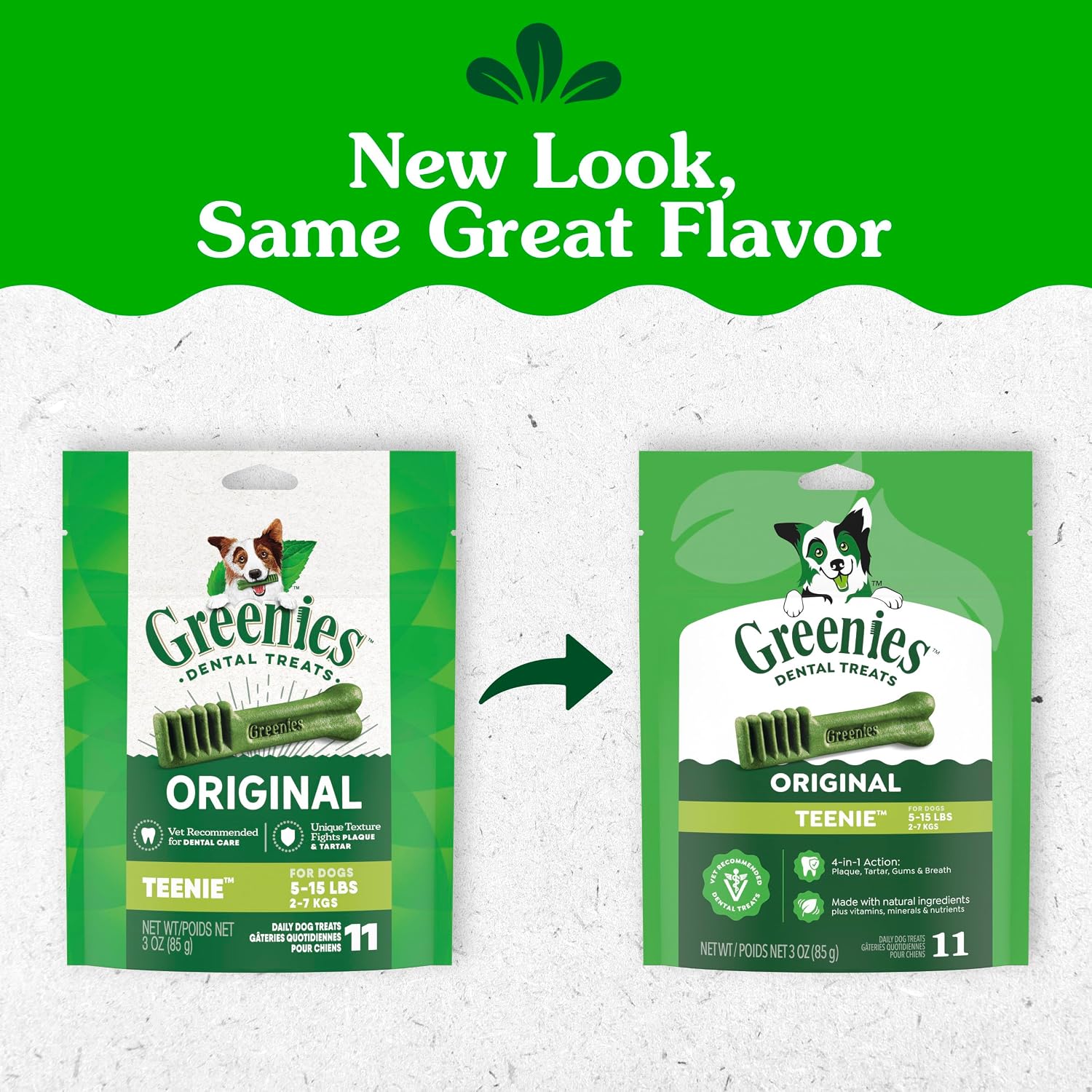 Greenies Teenie Original Natural Dental Dog Treats, Chicken, 130 Count
