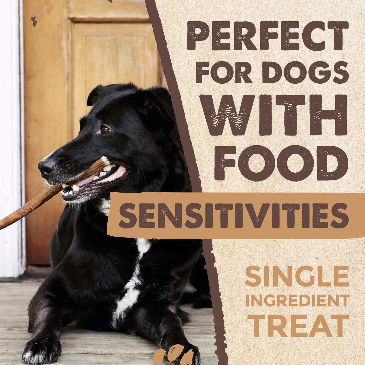 Mighty Paw 12" Bully Sticks for Dogs - Large, Medium and Small Breeds Chew
