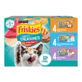 Friskies Purina Wet Cat Food Variety Pack, Tasty Treasures Prime Filets (with Ocean Fish and Tuna, with Chicken and with_Turkey) - 5.5 Ounce (Pack of 24)