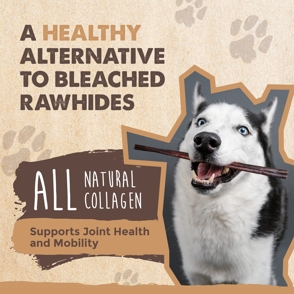 Mighty Paw 12" Bully Sticks for Dogs - Large, Medium and Small Breeds Chew