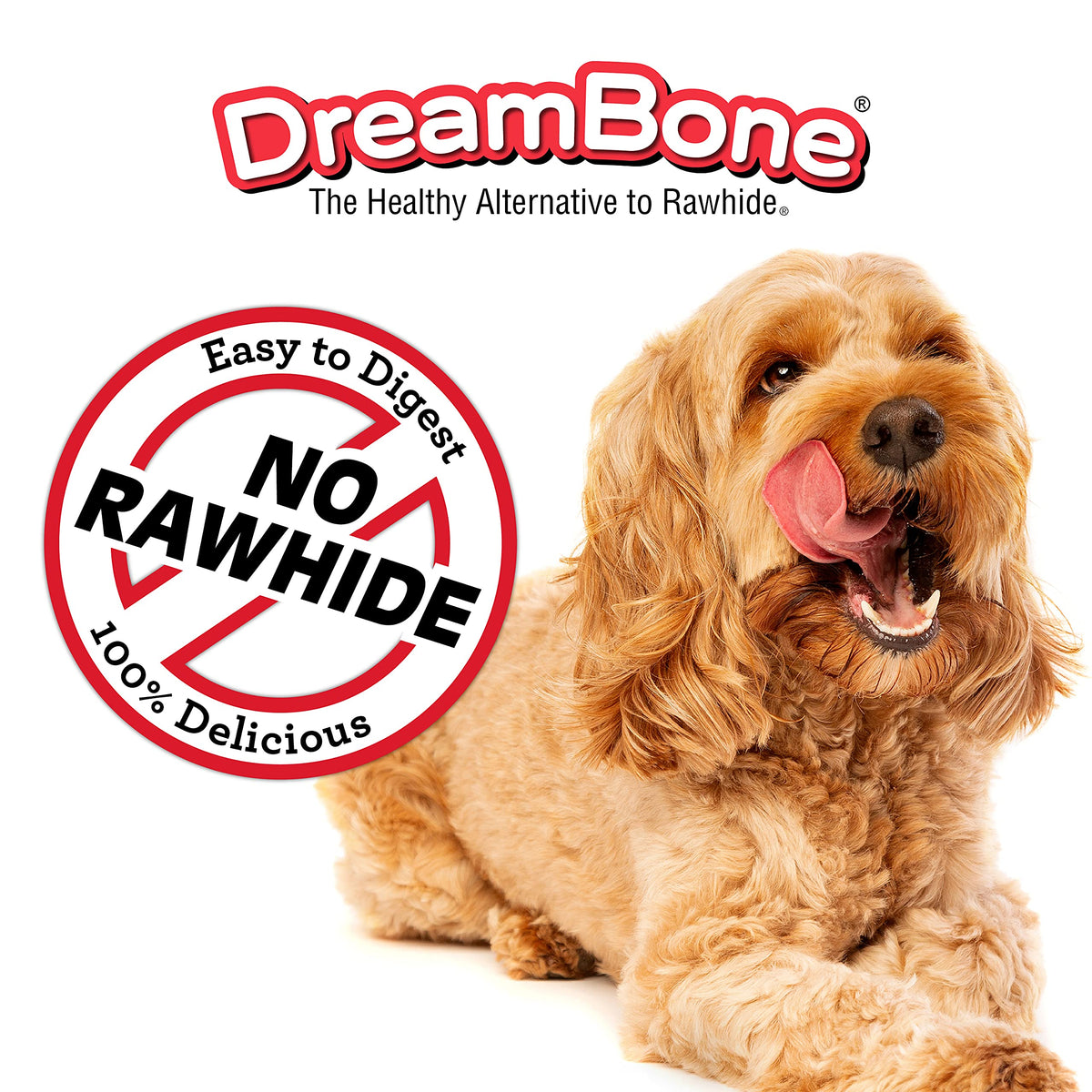 DreamBone Twist Sticks Rawhide-Free Dog Treats With Real Protein, 50 Count