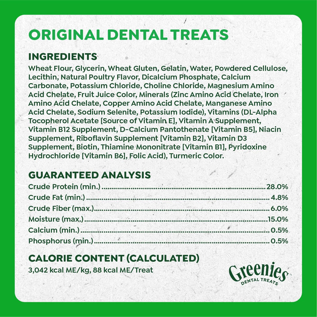 Greenies Regular Dental Dog Treats, Original Chicken Flavor, 36 Count