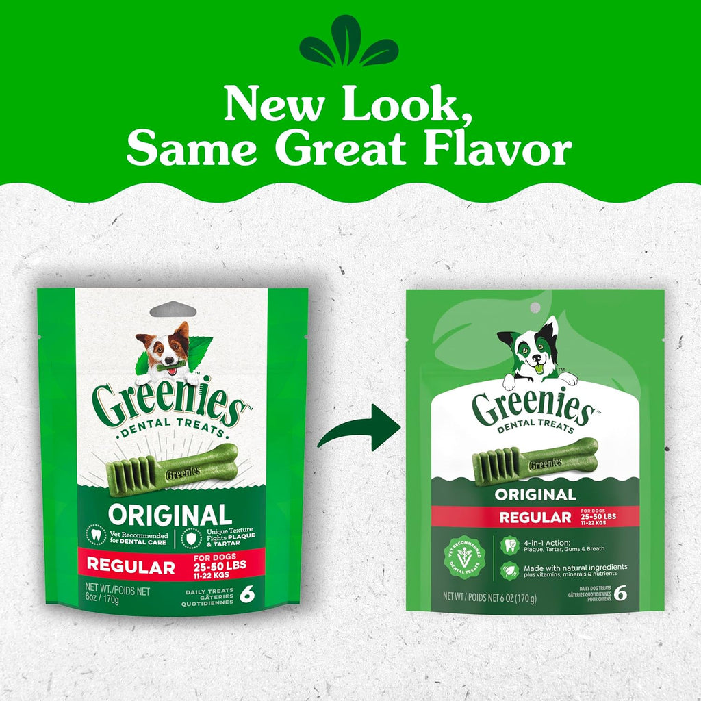 Greenies Regular Dental Dog Treats, Original Chicken Flavor, 36 Count