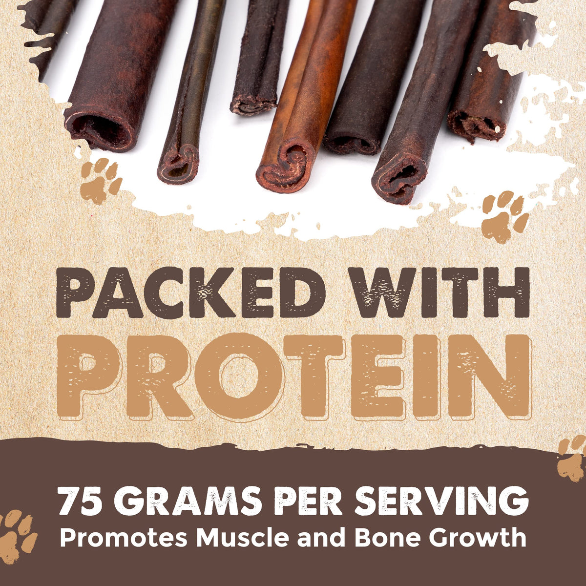 Mighty Paw 12" Bully Sticks for Dogs - Large, Medium and Small Breeds Chew
