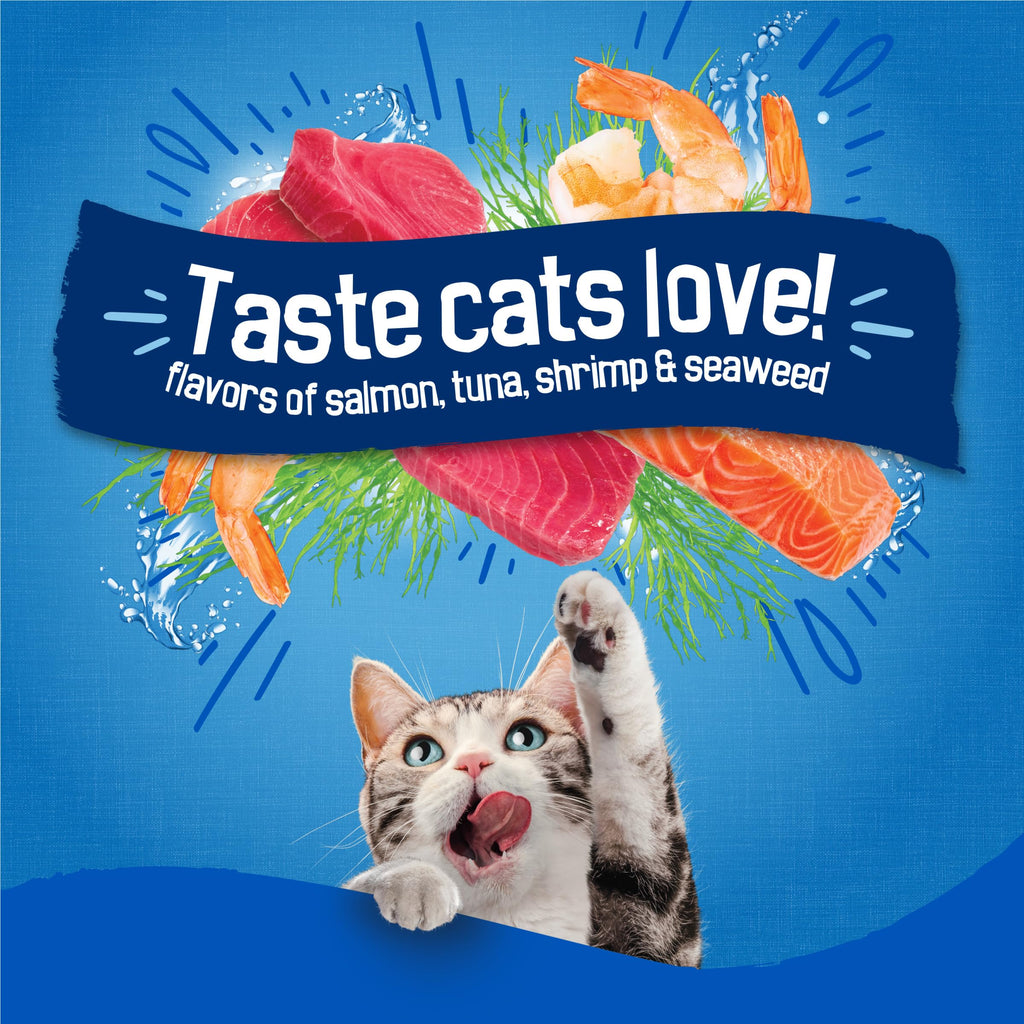 Purina Friskies Dry Cat Food Seafood Sensations With Salmon, Tuna, and Shrimp Flavors - 22 lb. Bag