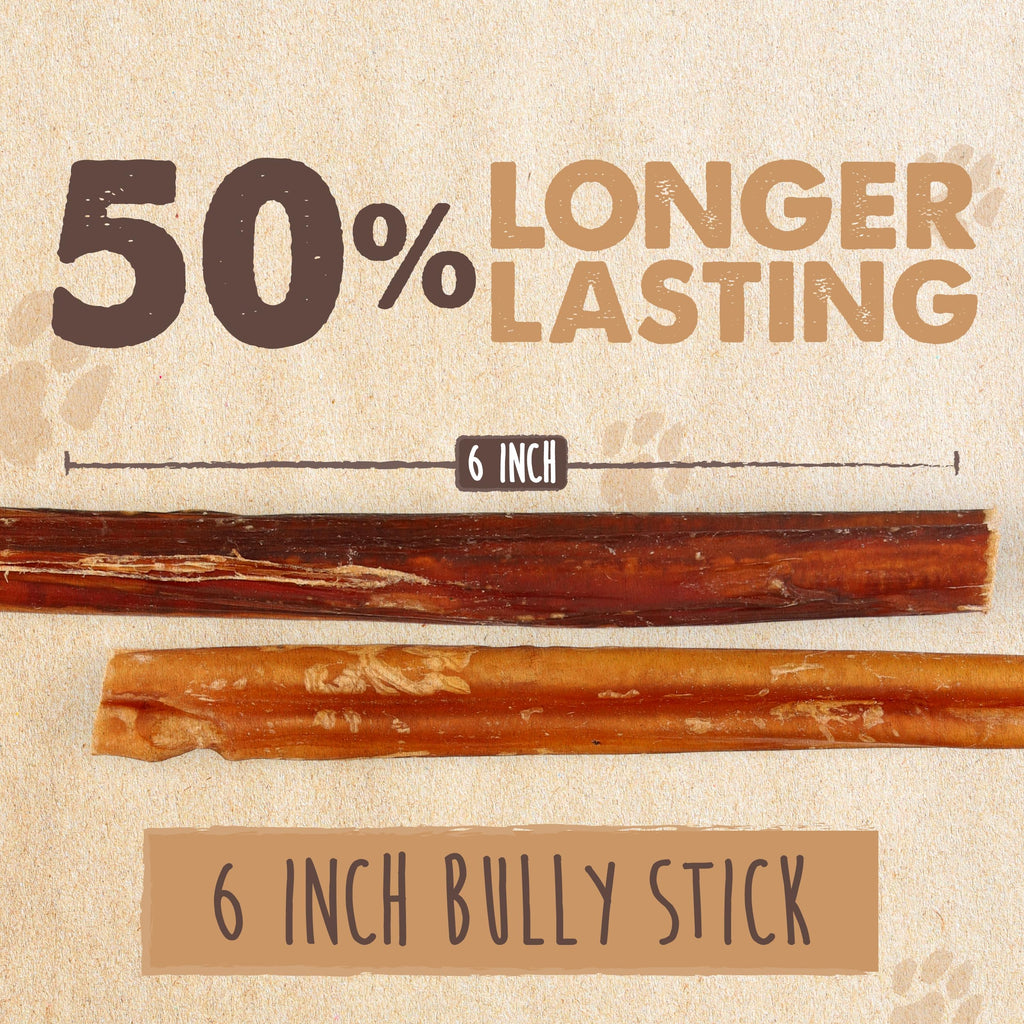 Mighty Paw 12" Bully Sticks for Dogs - Large, Medium and Small Breeds Chew