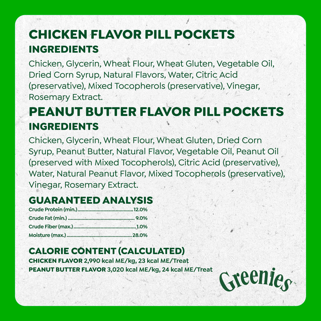 Greenies Pill Pockets Large Size Dog Treats, Peanut Butter, 15.8 oz