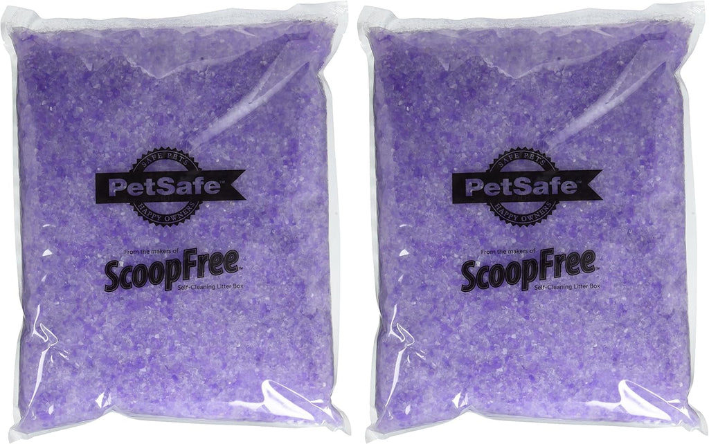 PetSafe ScoopFree Premium Crystal Litter, Lavender Scent, 4.3Lb Bag, 2 Pack