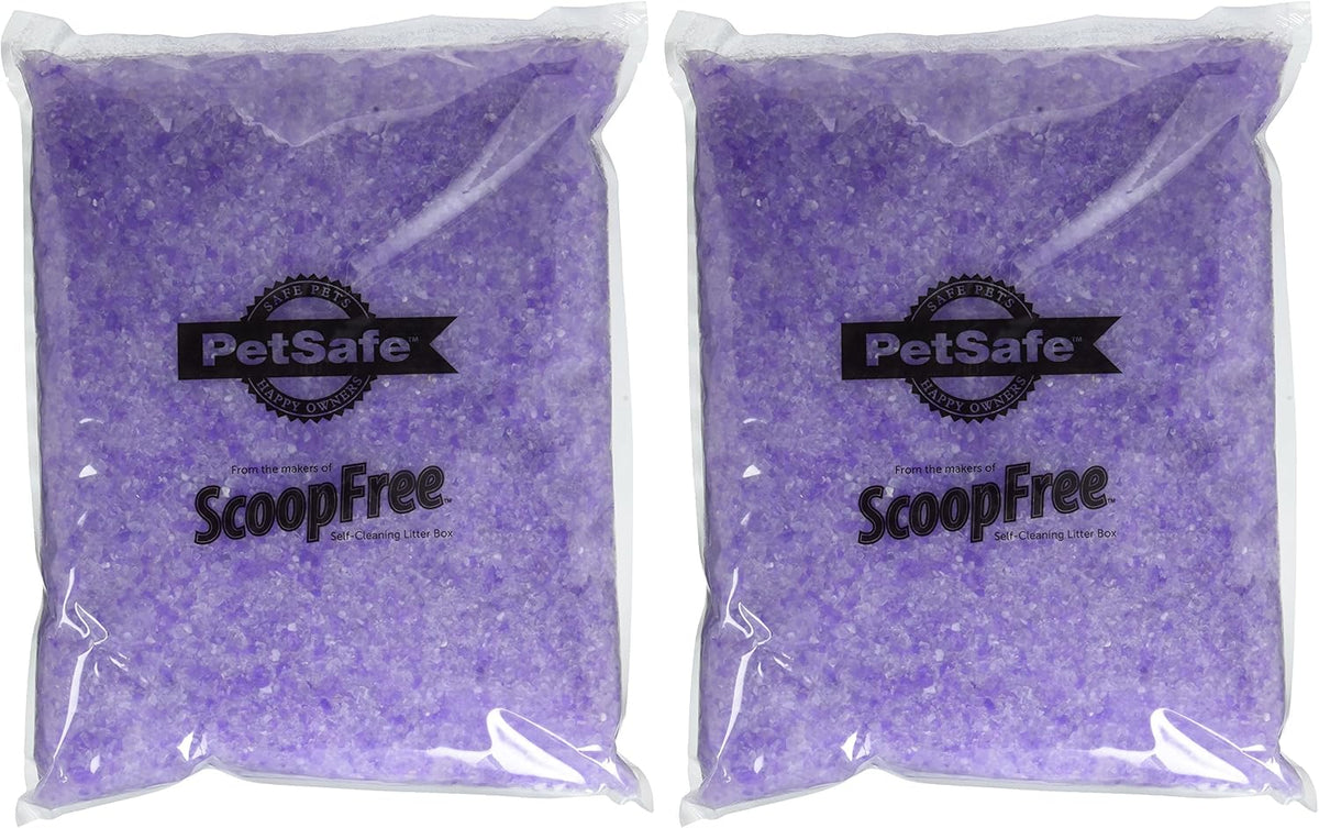 PetSafe ScoopFree Premium Crystal Litter, Lavender Scent, 4.3Lb Bag, 2 Pack