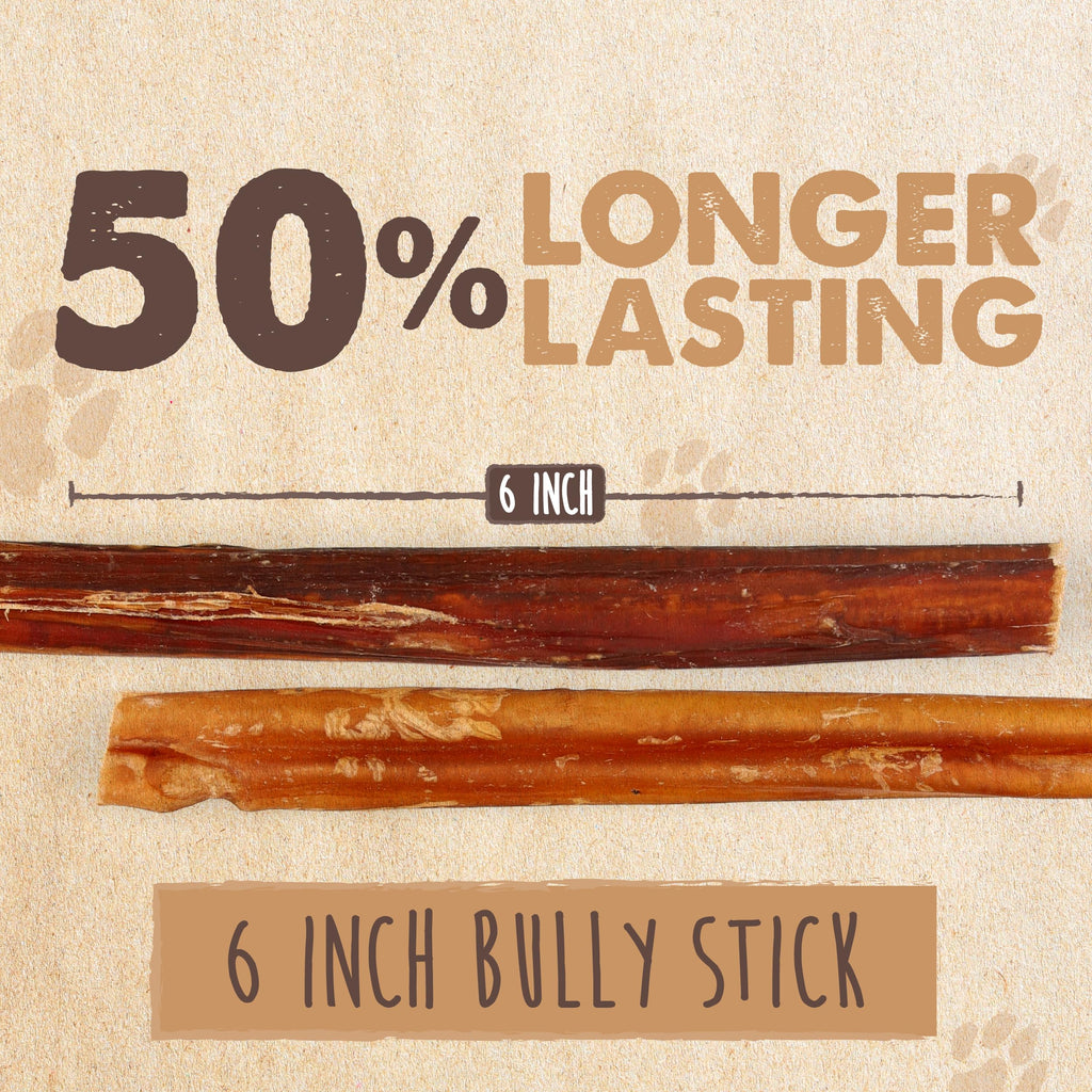 Mighty Paw 12" Bully Sticks for Dogs - Large, Medium and Small Breeds Chew