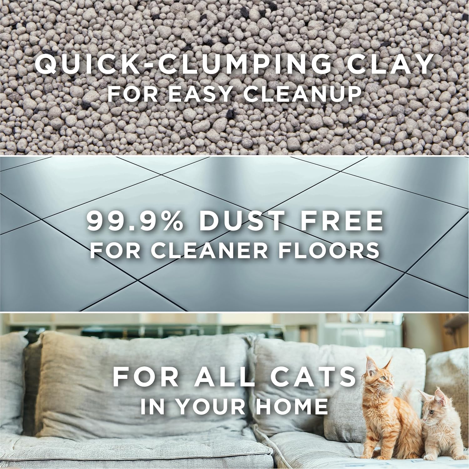 Purina Tidy Cats Free and Clean Unscented Clumping Cat Litter, 38 lb Box