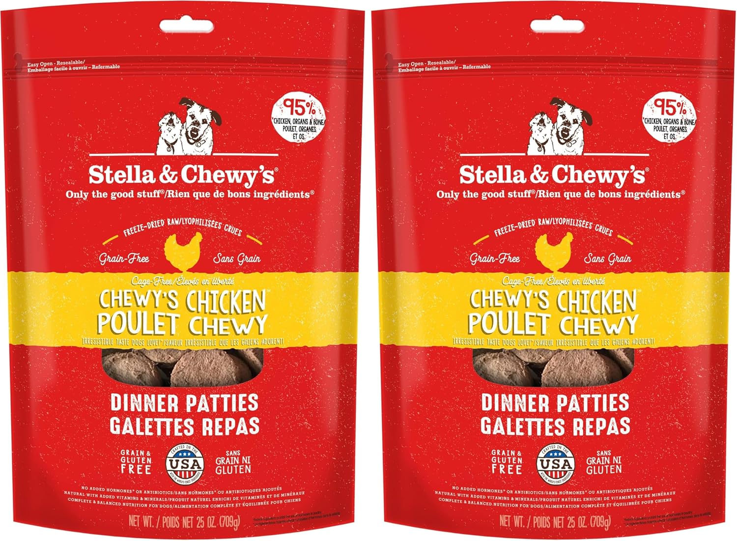 Stella & Chewy’s Freeze Dried Raw Dinner Patties – Grain Free Dog Food, Protein Rich Stella’s Super Beef Recipe – 5.5 oz