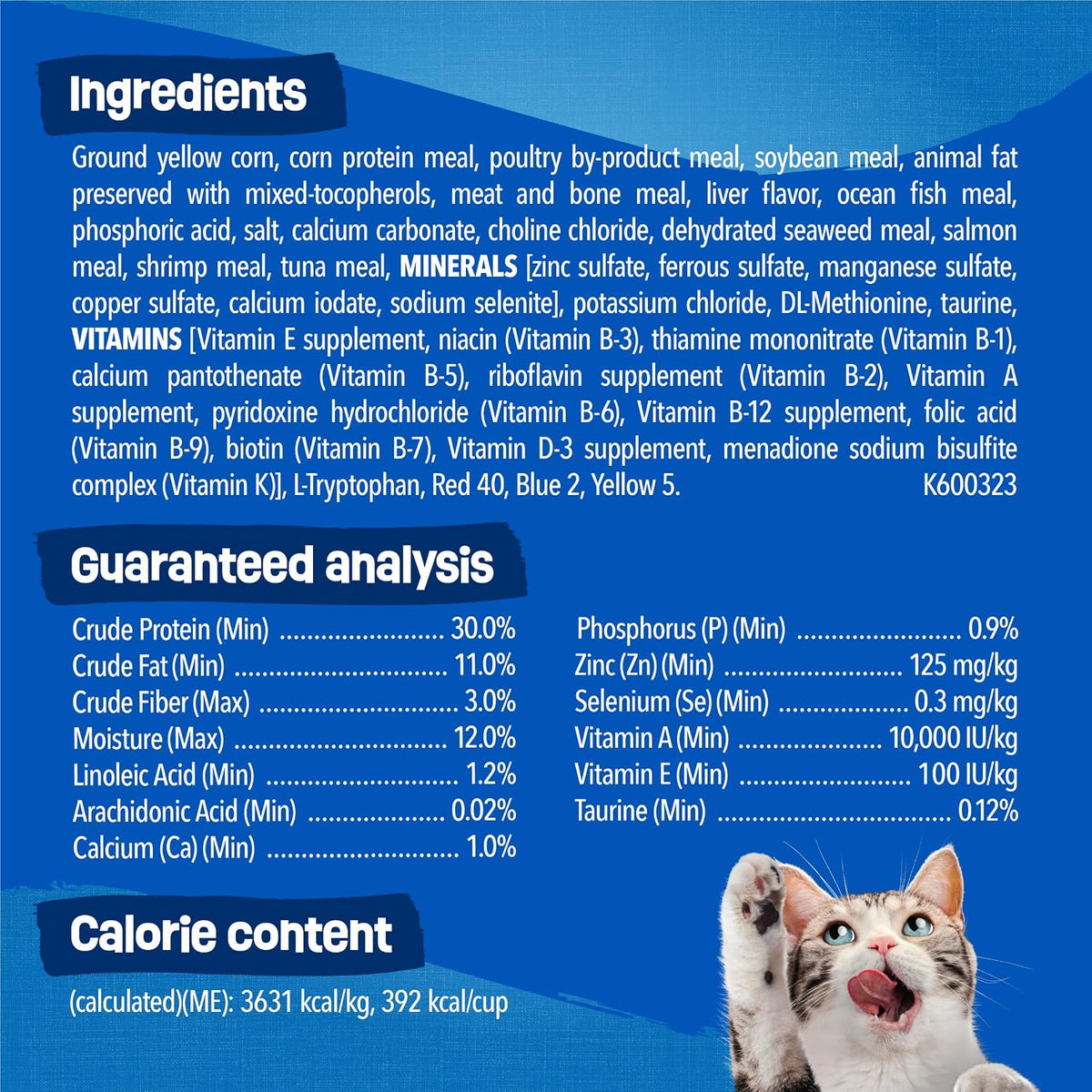 Purina Friskies Dry Cat Food Seafood Sensations With Salmon, Tuna, and Shrimp Flavors - 22 lb. Bag