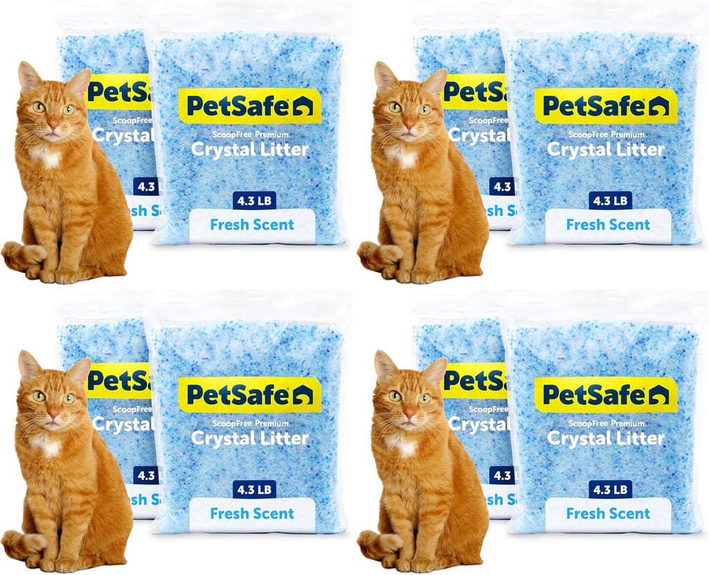 PetSafe ScoopFree Premium Crystal Litter, Lavender Scent, 4.3Lb Bag, 2 Pack