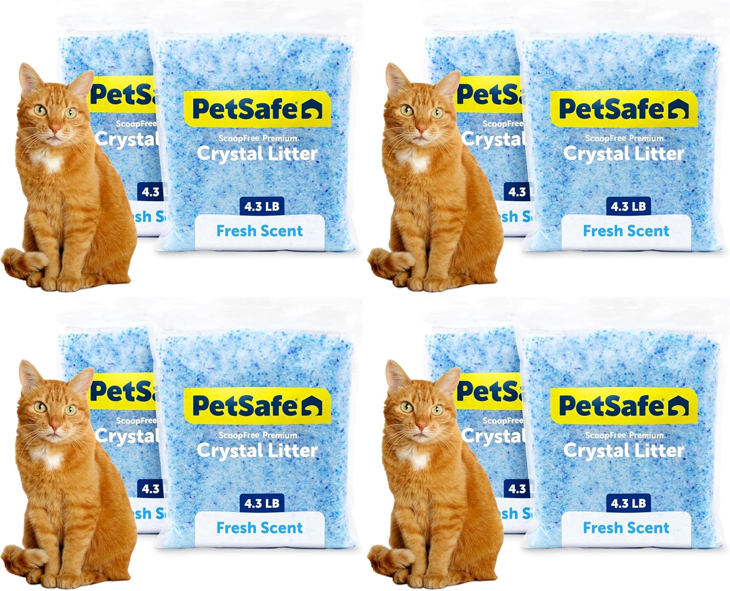 PetSafe ScoopFree Premium Crystal Litter, Lavender Scent, 4.3Lb Bag, 2 Pack