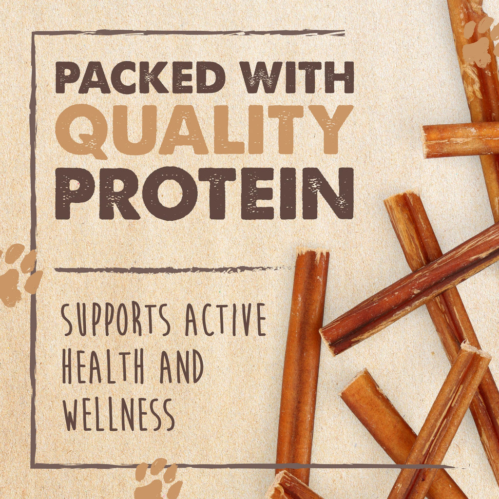 Mighty Paw 12" Bully Sticks for Dogs - Large, Medium and Small Breeds Chew