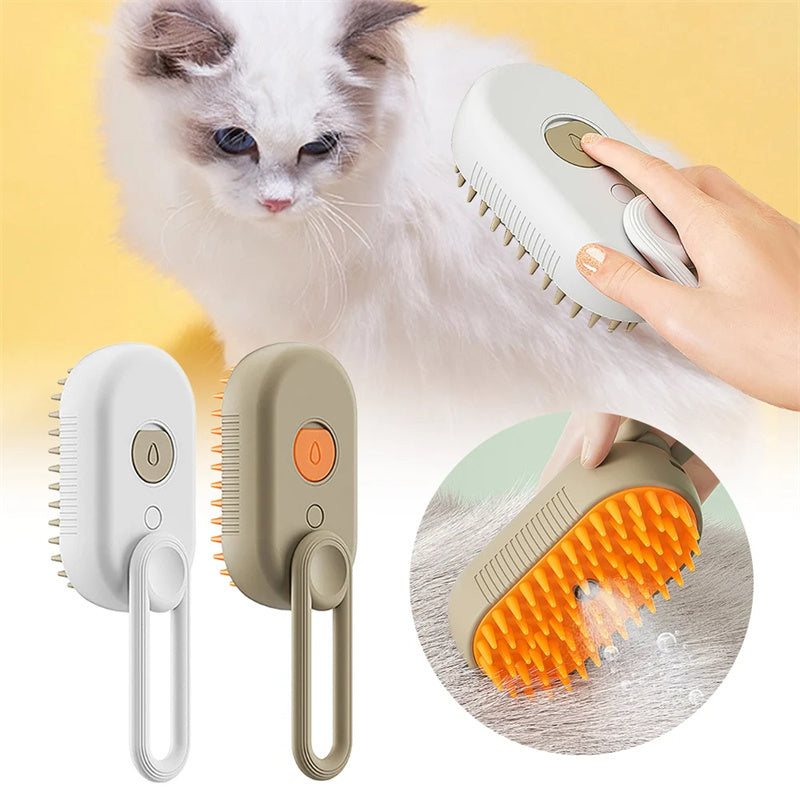 Cat Grooming Brush with Steam-2