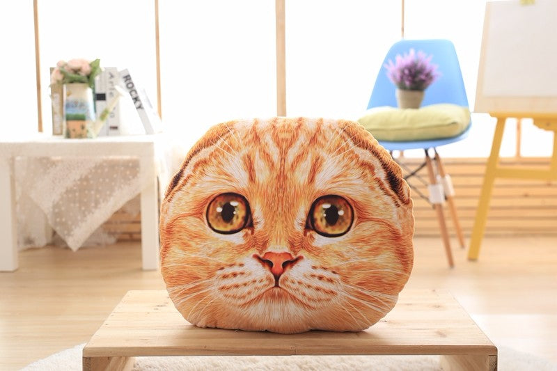 Cuddly Cat-Shaped Car Cushion and Nap Pillow