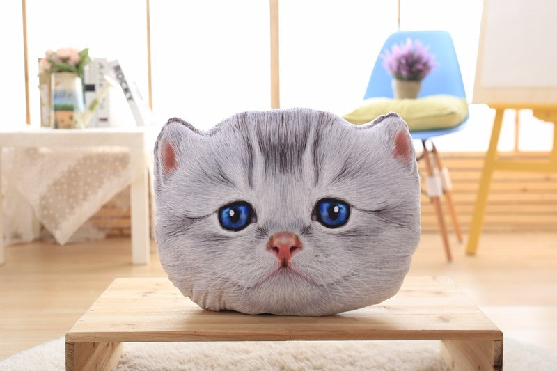 Cuddly Cat-Shaped Car Cushion and Nap Pillow