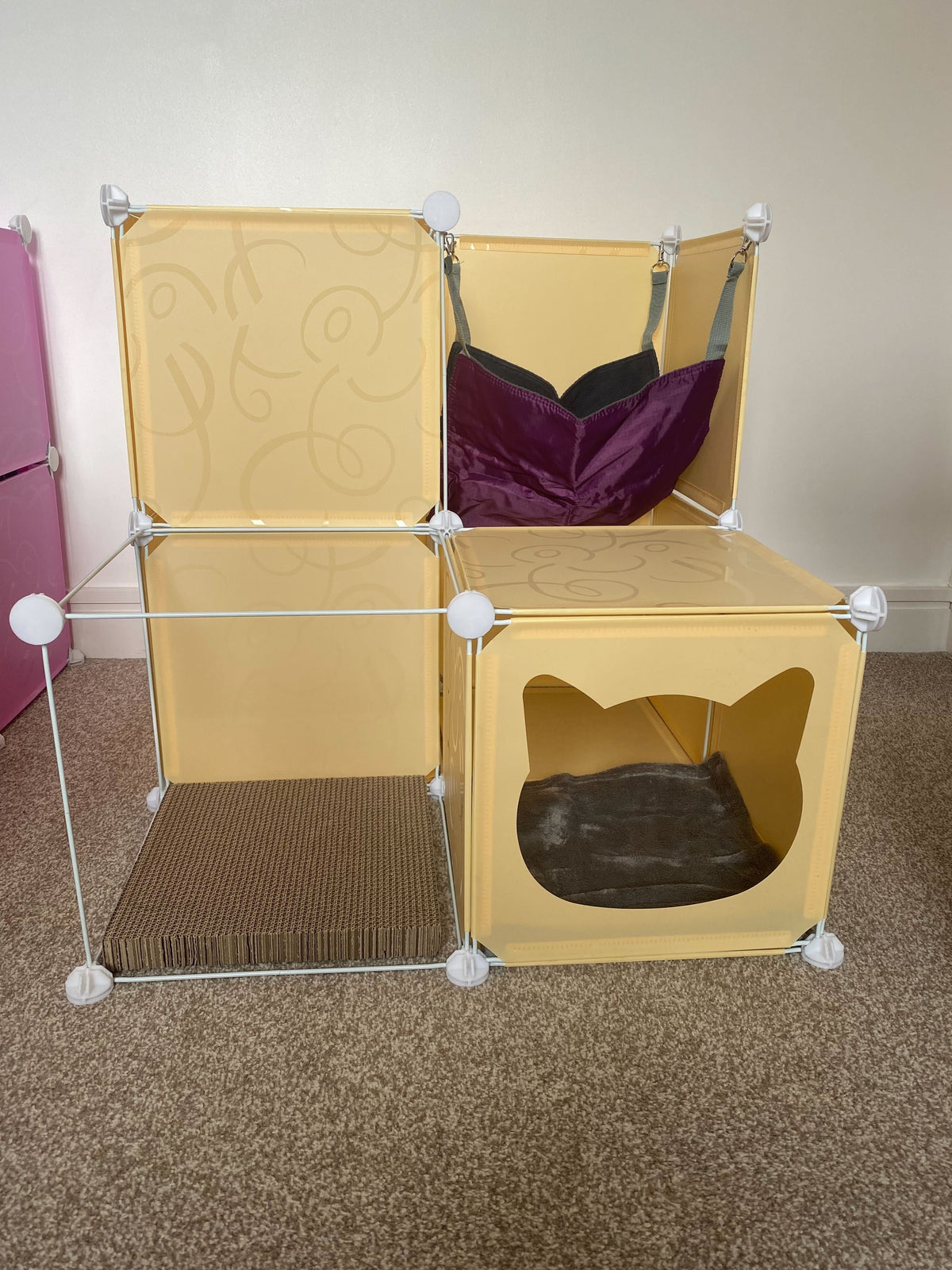 Kitty Cubby Cat Cube Play Tower MIDI Weatherproof Cover Pet and Pond Supply
