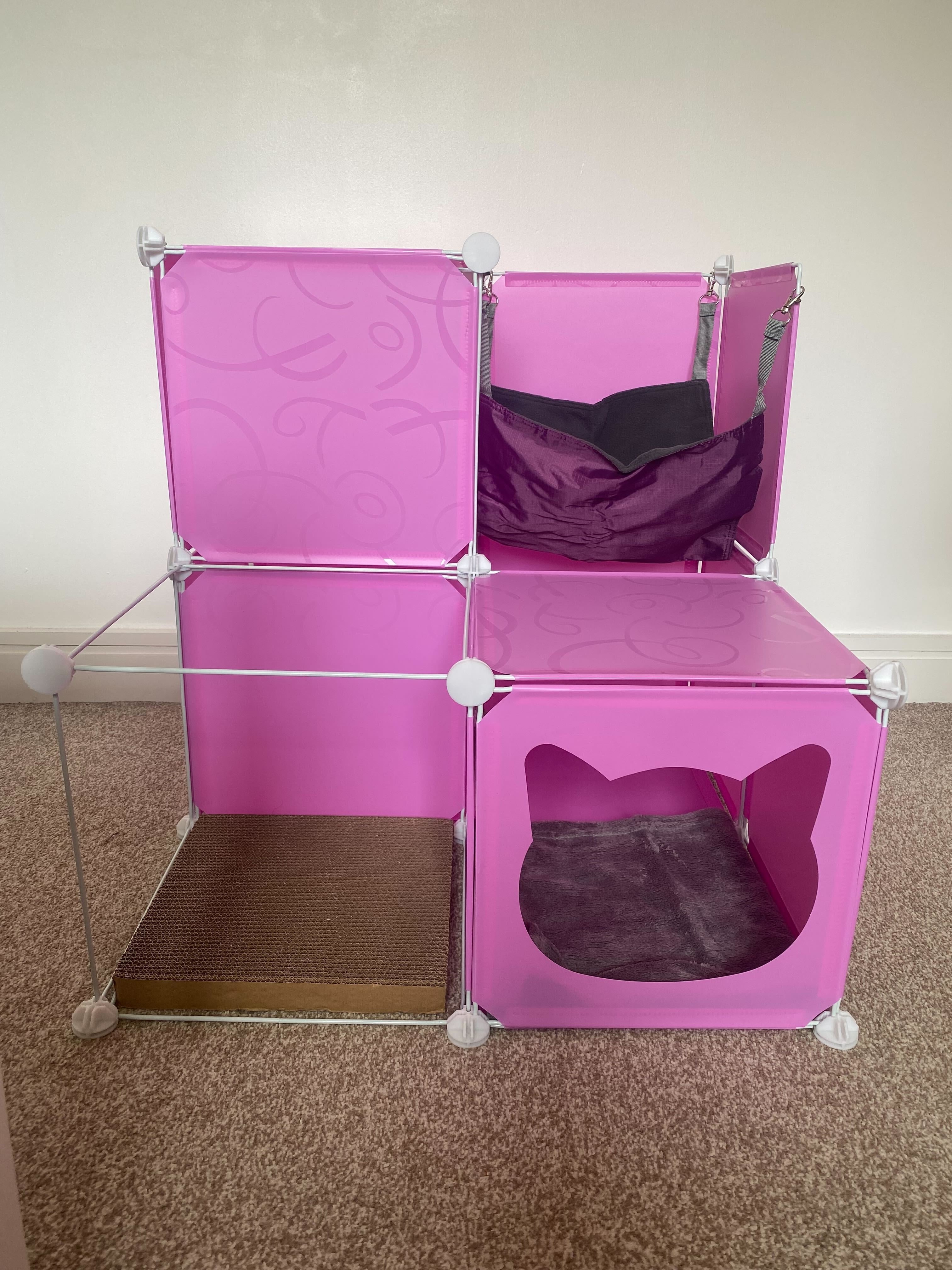 Kitty Cubby Cat Cube Play Tower MIDI Weatherproof Cover Pet and Pond Supply