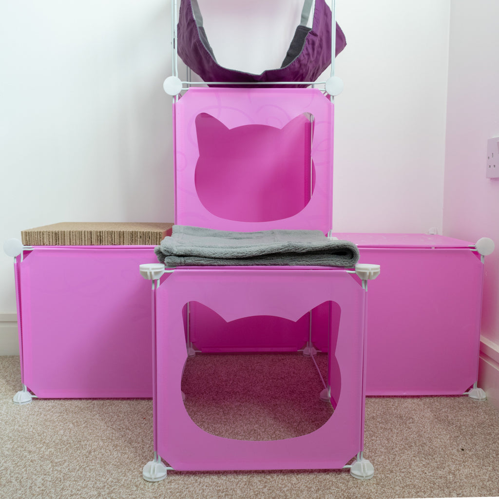 Kitty Cubby Cat Cube Play Tower MIDI Weatherproof Cover Pet and Pond Supply