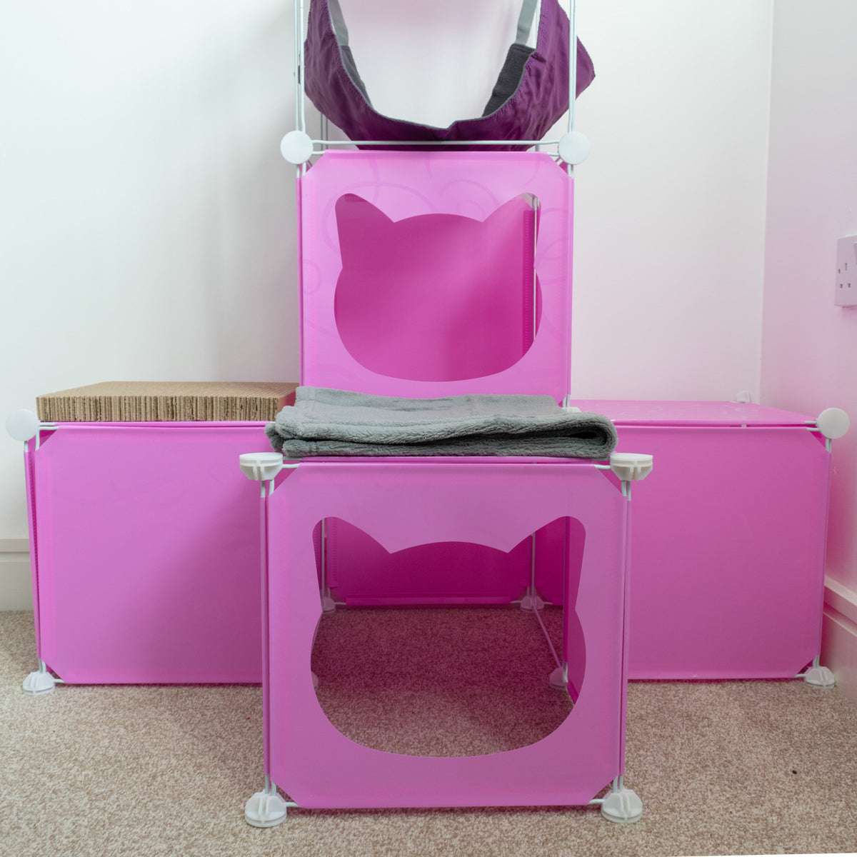Kitty Cubby Cat Cube Play Tower MIDI Weatherproof Cover Pet and Pond Supply