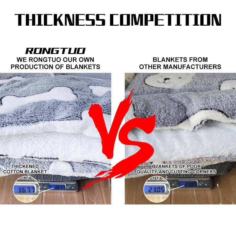 Pet Blanket Dog Bed Cat Mat Flannel Thickened Accessories Keep Warm In Winter Sleeping For Sofa Cushion Home Rug Supplies