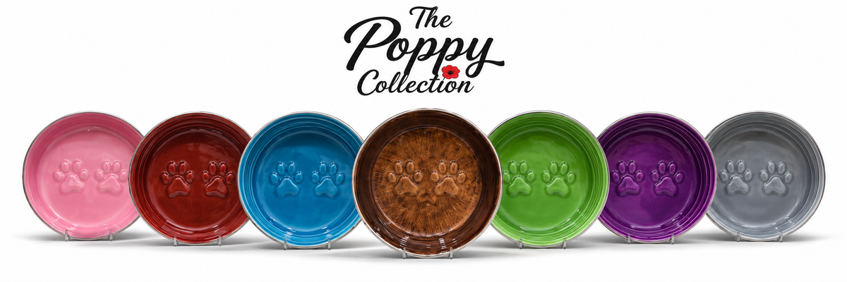 The Poppy Collection Dog Bowl - Pink