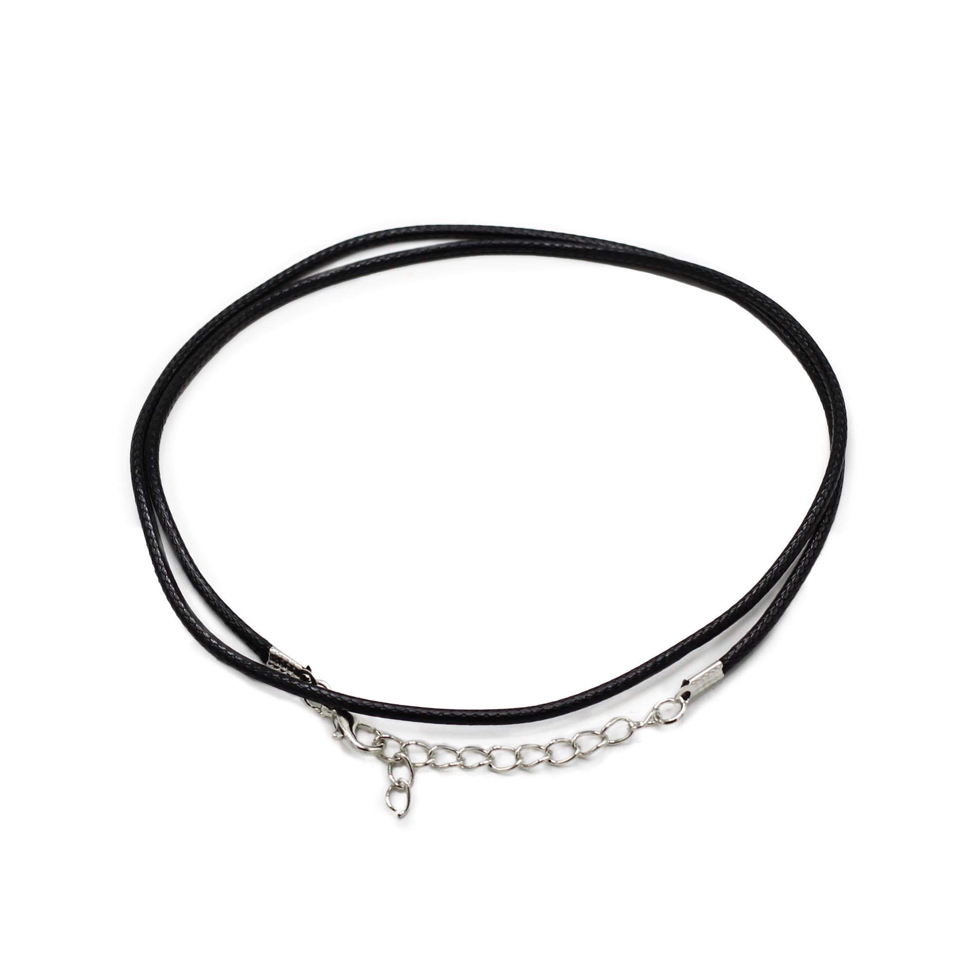 Waxed Pendant Cord -  2Mm X 55cm - Black 101