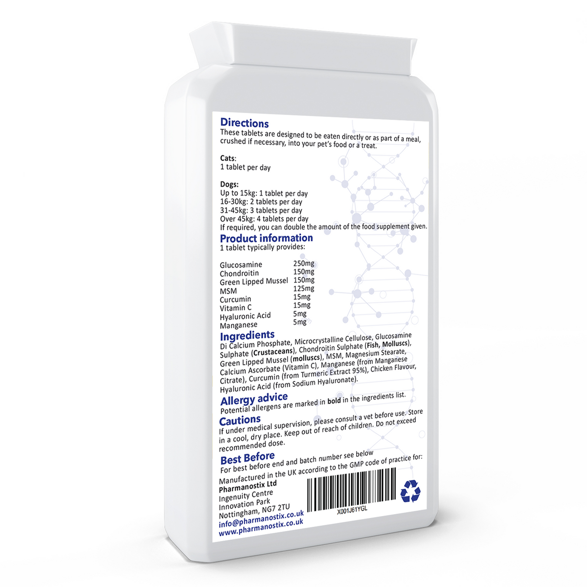 Pet Flex- Dog Joint Support Supplement for Pets -Chondroitin, MSM, Green Lipped
