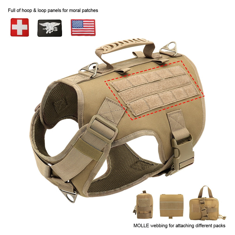 Tactical Harness Military Training Dog Vest